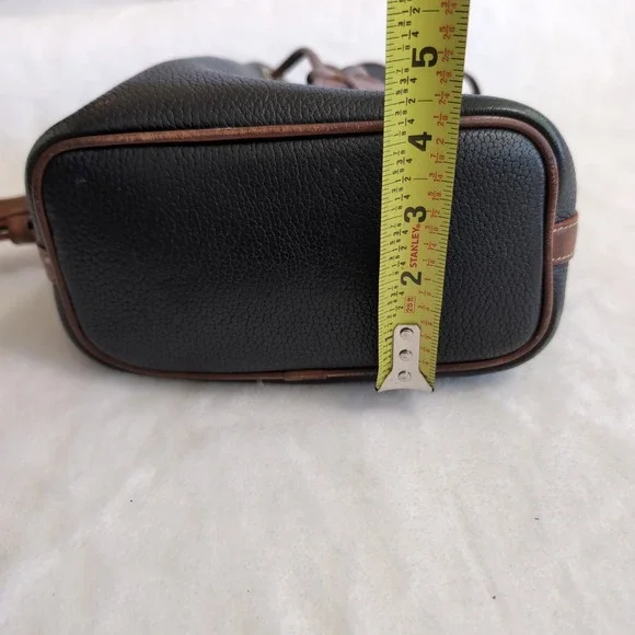 Vtg Dooney & Bourke Bucket Bag Purse Pebbled AWL Leather Drawstring USA Y2K 90s - Picture 11 of 13